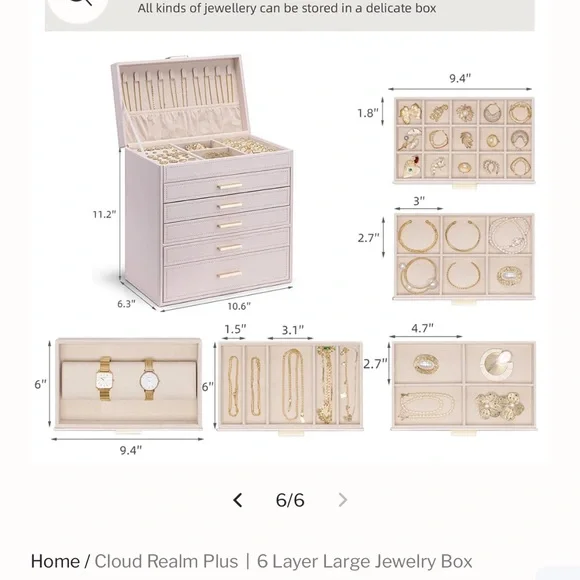 Vlando Large Jewelry Organizer NWOT - Picture 6 of 9